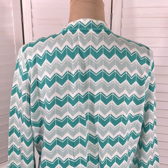 Lands' End Cardigan Large 14/16 Surf Green NWOT * - Picture 10 of 14